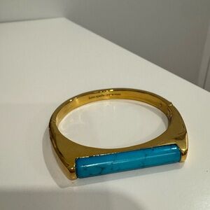 Kate Spade Gold Bangle with Turquoise Accent